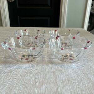VTG Mikasa Fruit/Dessert Bowls - Scalloped Dot - Set of 4